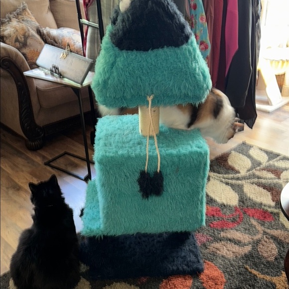 🌹2-in-1 Detachable Multifunctional Cat Tree in Blue and Black - Picture 8 of 11